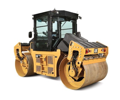 Caterpillar recommends the CD54B as an intermediate roller on the parking lot.