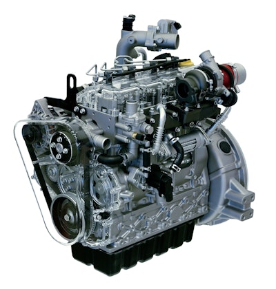 Doosan’s new engines feature changes to piston and ring design as well as other modifications to meet Tier 4 Final emissions regulations without using a DPF.