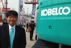 Kobelco President and CEO Katsuhiko “Pete” Morita at the Bauma trade show in 2013.
