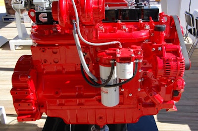 The L9.3 engine, jointly developed by Cummins, Liu Gong and ZF, is on display at Bauma 2013.