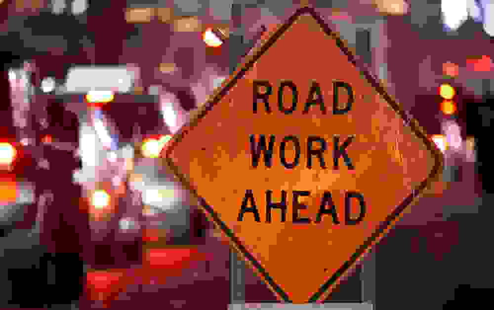 road work sign