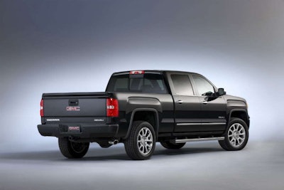2014 Gmc Sierra Denali Rear Threequarter Studio