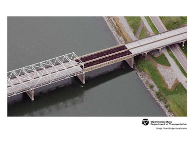 Visualization of the Skagit River Bridge temporary replacement (Photo: WSDOT / Flickr)