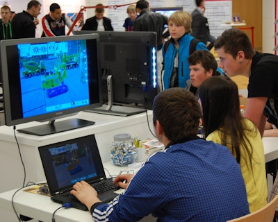 Computer games impressed upon the teens the high-tech nature of the equipment business.