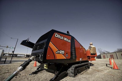 Ditch Witch’s new Sandhog and EZ backreamers are compatible with the company’s JT25 HDD, pictured here.