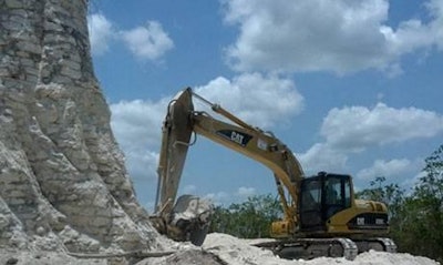 Mayan ruins excavation