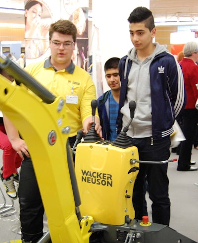 Older students already in a vocational track were on hand to answer questions and help the younger ones understand the work they’d be doing.