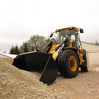 JCB’s new 417 wheel loader. Torque gets a boost in the new wheel loaders thanks to a variable geometry turbocharger.