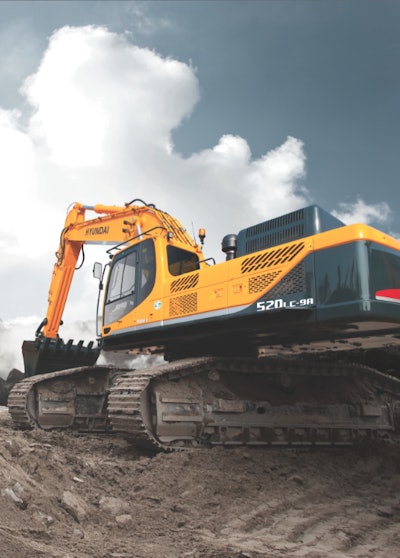 Hyundai’s R520LC-9A production-class crawler excavator