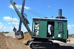 This restored Erie B steam shovel will be on display at the 2013 International Convention and Old Equipment Exposition in Wilmington, Illinois.