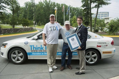 This diesel-powered Volkswagen Passat TDI recently set the world record for best fuel economy on a U.S. wide road trip.