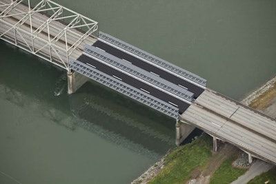 Visualization of the I-5 Skagit River Bridge temporary span (Photo: WSDOT)