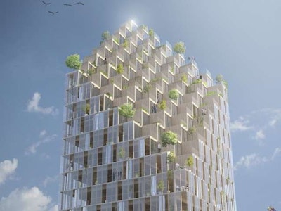 C.F. Moller’s design for a 34-story wooden residential tower