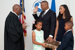 Anthony Foxx is sworn in as the U.S. Secretary of Transportation.