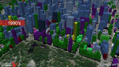 Manhattan construction growth visualization