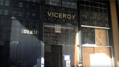 The scene outside the Viceroy Hotel in New York City after an explosion. Credit: WINS-AM