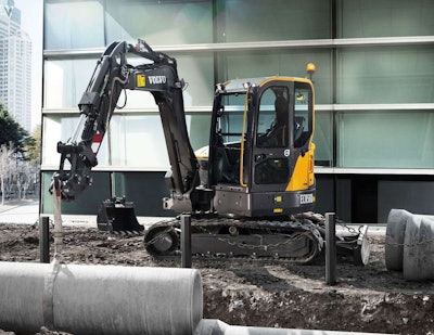 Volvo ECR58D short swing radius excavator