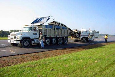 A photo of a Boggs Paving Inc. dump truck from the company’s website.
