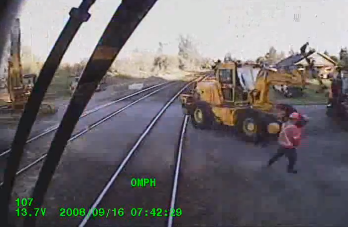 train crashes equipment