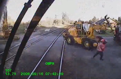 train crashes equipment