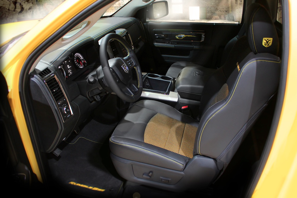 Ram Unveils 395 Hp Rumble Bee Concept Truck Photos Equipment World - Rumble Bee Leather Seat Covers Ram Unveils 395 Hp Rumble Bee Concept Truck Photos Equipment World - Rumble Bee Leather Seat Covers