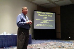 Trekk Design Group Senior Consultant Larry Frevert speaks at an APWA Congress and Exposition session entitled “Report Cart — America’sInfrstructure Needs 2013.”
