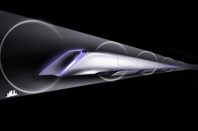 An artist renders the concept of a hyperloop capsule. (Photo: Tesla)