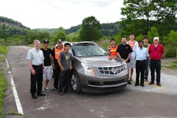 A Cadillac SRX drove itself from Cranberry, Pennsylvania, to the Pittsburgh International Airport on September 4, 2013. This autonomous vehicle is the first of its kind. (Photo: Carnegie Melon University)