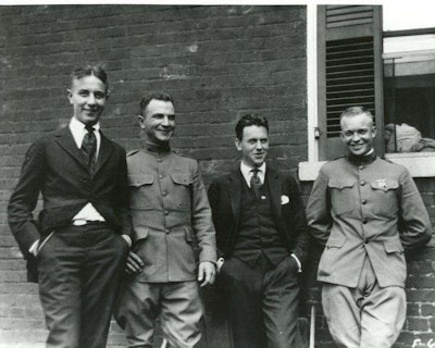 Eisenhower, far right, with three friends in 1919.