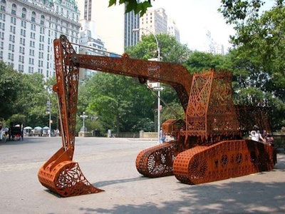 Wim Delvoye Gothic construction equipment