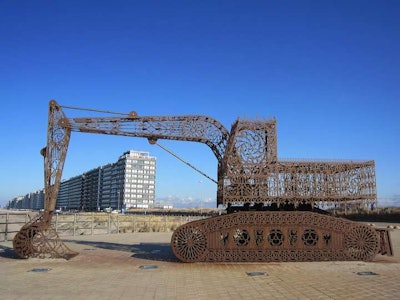 Wim Delvoye Gothic construction equipment