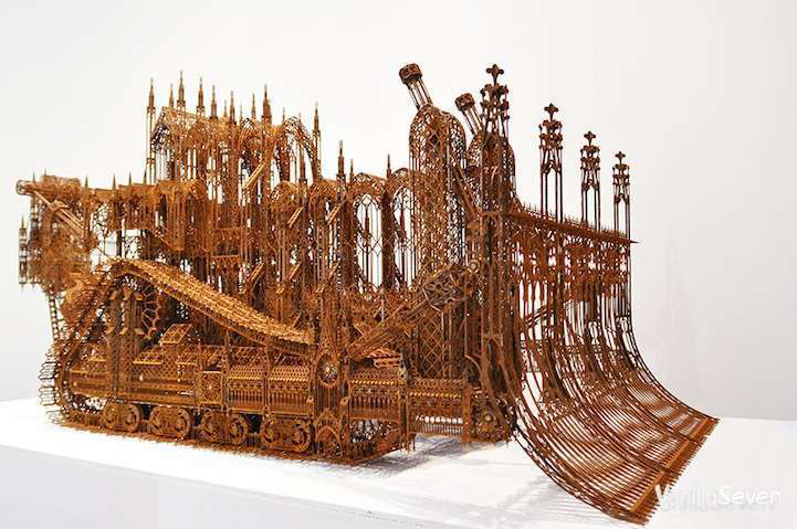Wim Delvoye Gothic construction equipment
