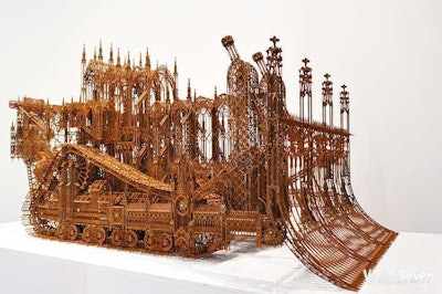 Wim Delvoye Gothic construction equipment