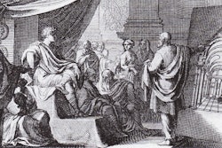 In this artist’s depiction, Vitruvius presents De Architectura to Augustus. (Photo: Sebastian Le Clerc / Wikimedia Commons)