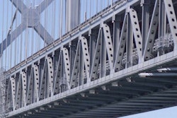 New steel on the Bay Bridge replaced original riveted “laced members.” (Photo: Caltrans)