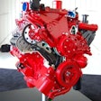 As the cutaway partially shows, the new Cummins ISV5.0 has a chain driven lube and water pump.