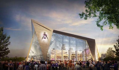 Design for the new Minnesota Vikings stadium.