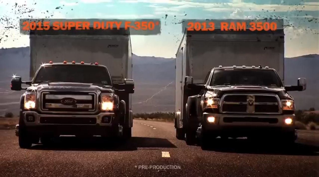 Ford F-350 drag race