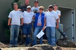 Terry Sims of the Garden Artist in Boise, Idaho, and her crew.