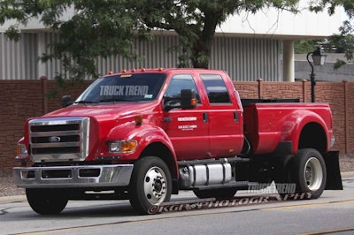 Ford F-750 prototype spy shot