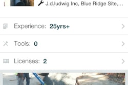 WorkHands iPhone app profile page
