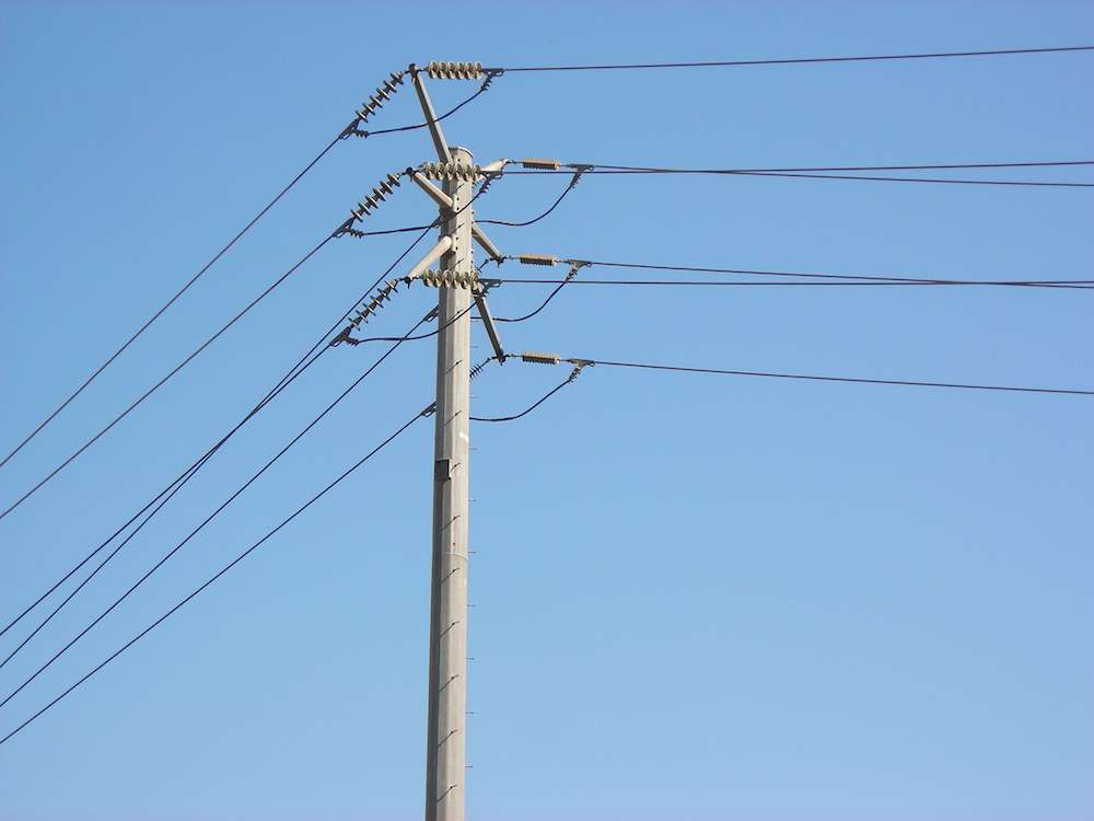 Overhead power lines