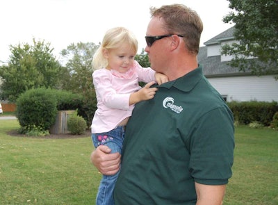 Magnolia Landscape’s Matthew Gilligan with daughter Kiley. Credit: Amy Materson