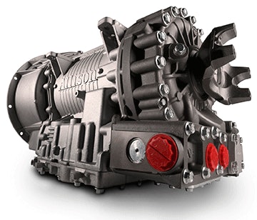 Allison’s automatic transmission features fluid drive and a torque converter. Adherents argue these provide 100-percent power and double rim pull, making them ideal for vocational applications.