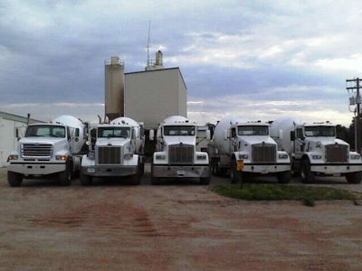 A ‘before’ shot of the Kearney Concrete fleet.