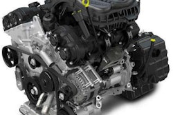 The 3.6L Pentastar V-6 is the base engine for the 2014 Ram 1500. It delivers 305 hp while achieving 25 mpg highway.
