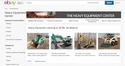 eBay Heavy Equipment Center auctions