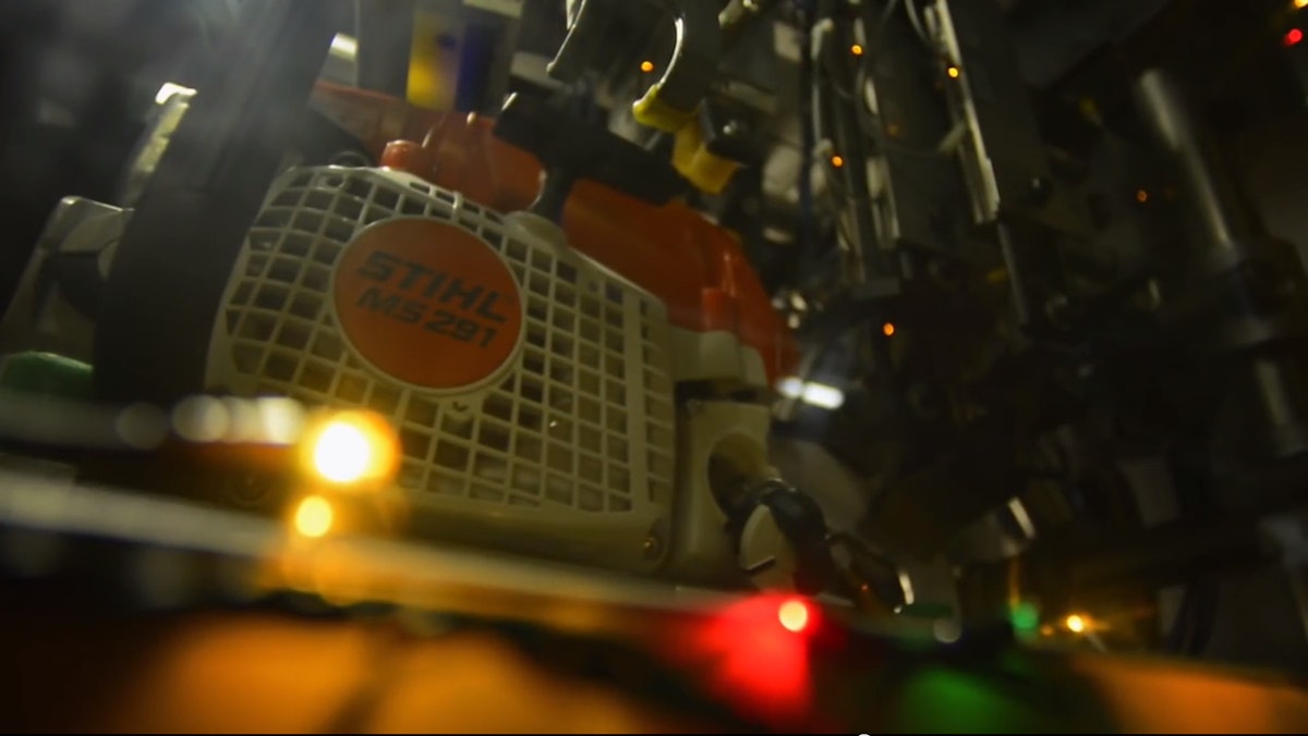 Stihl taught one of its chainsaws to sing “Silent Night” in a version