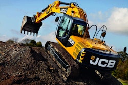 The 22-ton JCB JS220 excavator is made in Uttoxeter, Staffordshire.