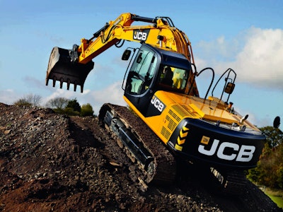 The 22-ton JCB JS220 excavator is made in Uttoxeter, Staffordshire.